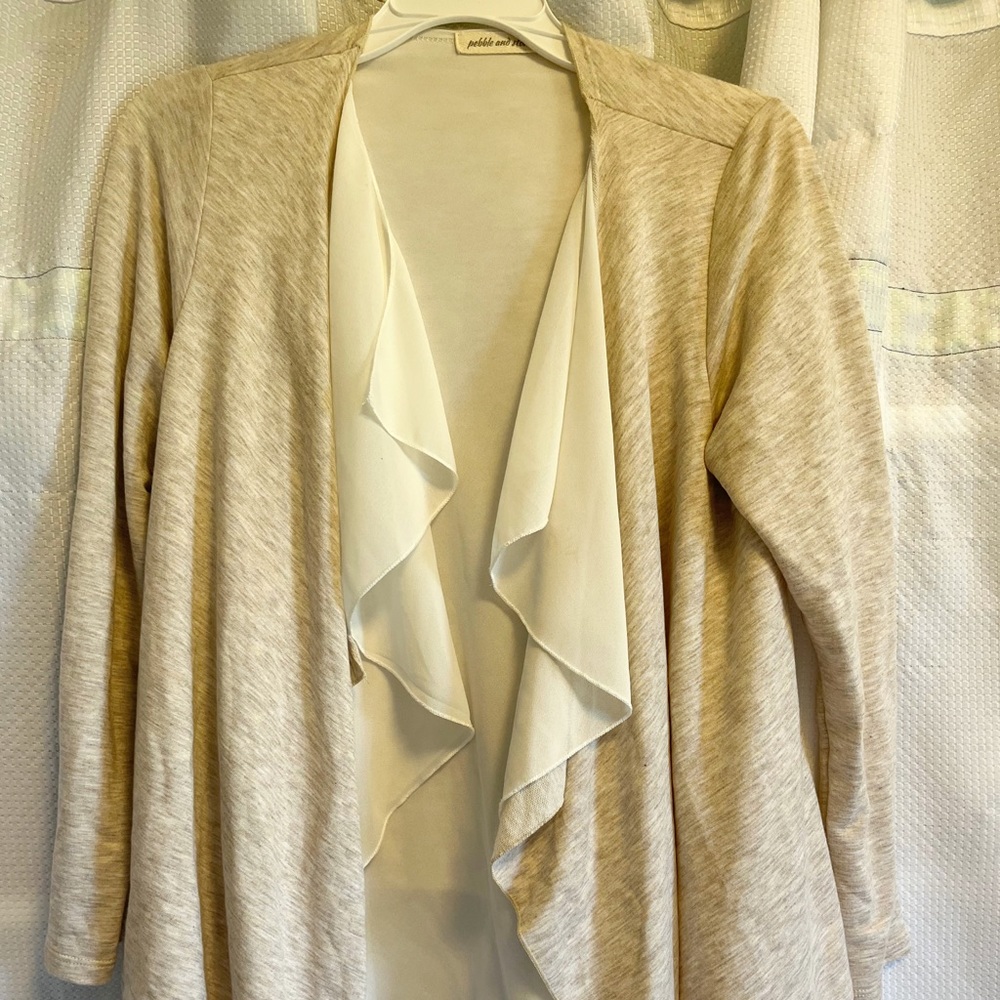 Anthropology Grey and white cardigan size S